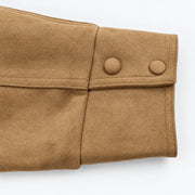 The Belted Suede-Look Jacket — product photograph