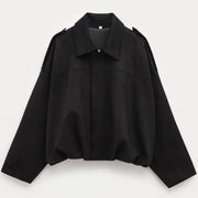 The Cropped Bomber — Black, front view