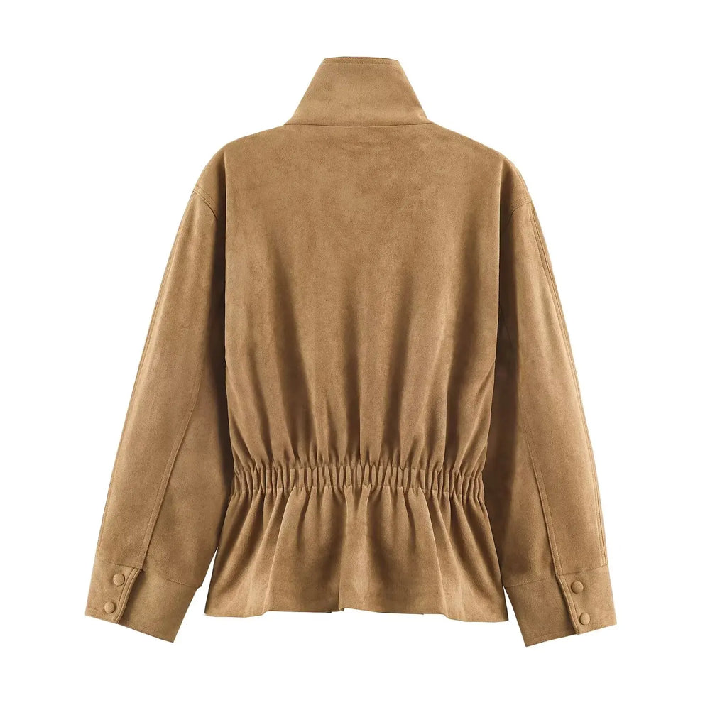 The Belted Suede-Look Jacket