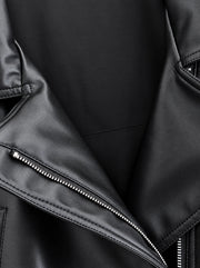 The Belted Faux-Leather Jacket — product photograph