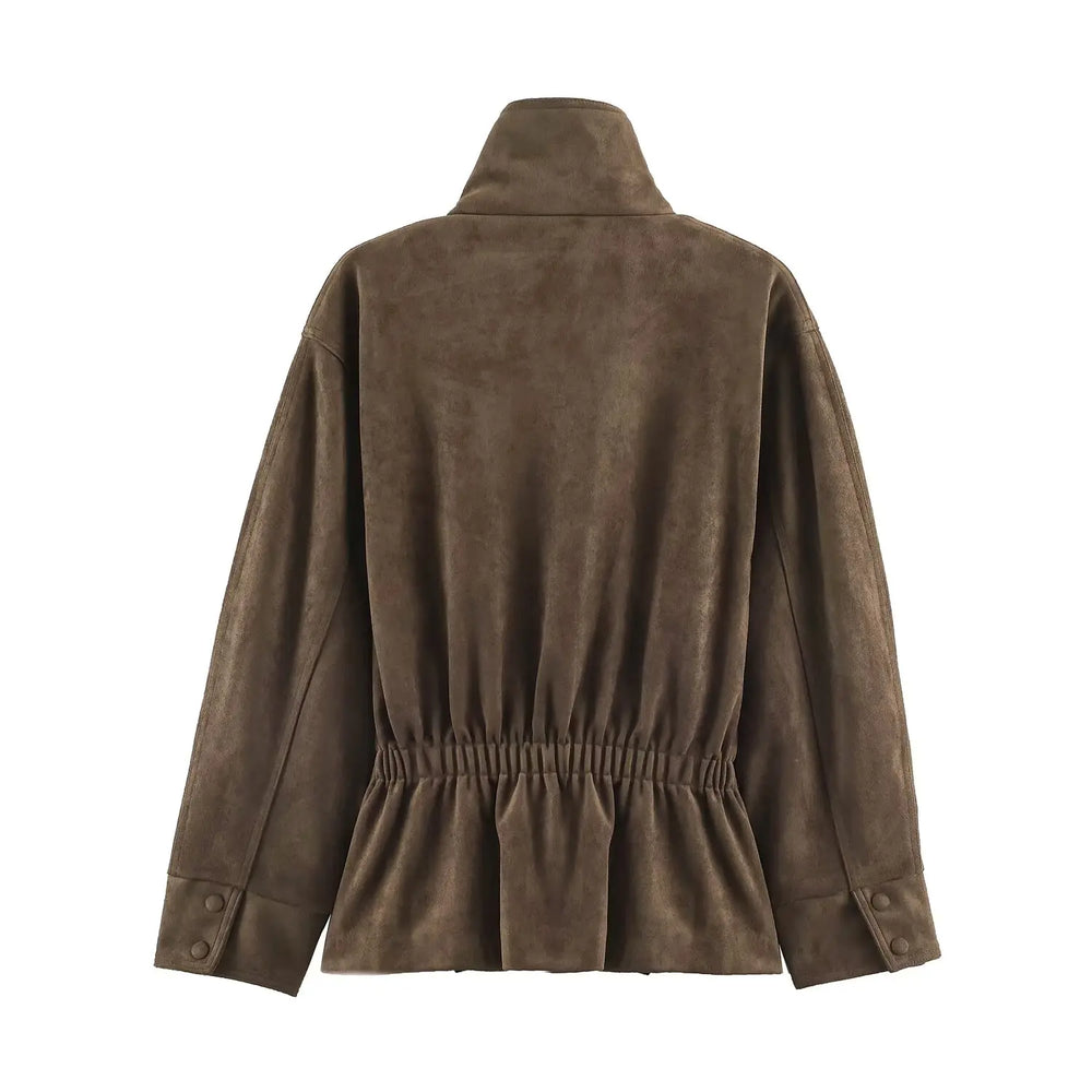 The Belted Suede-Look Jacket
